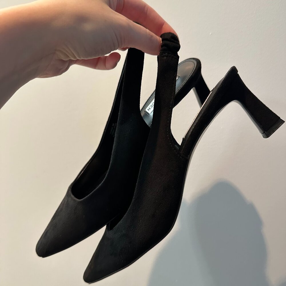 Steve Madden Black Slingback Heels